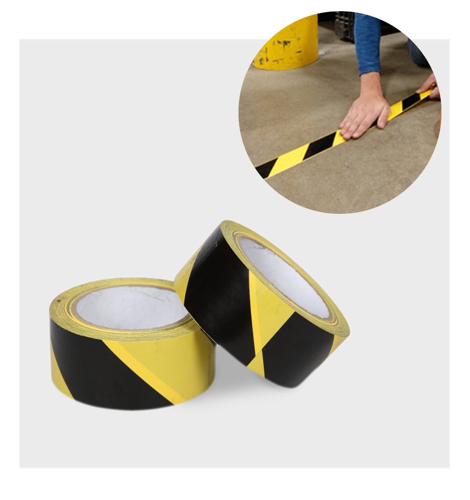 [F0110-E1] Hazard Tape (Black/Yellow, 33m)