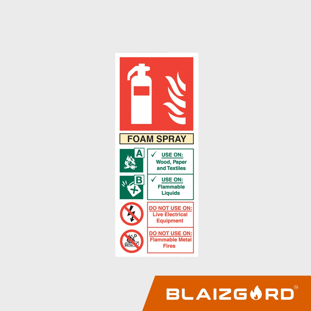 Self Adhesive Fire Extinguisher ID Sign