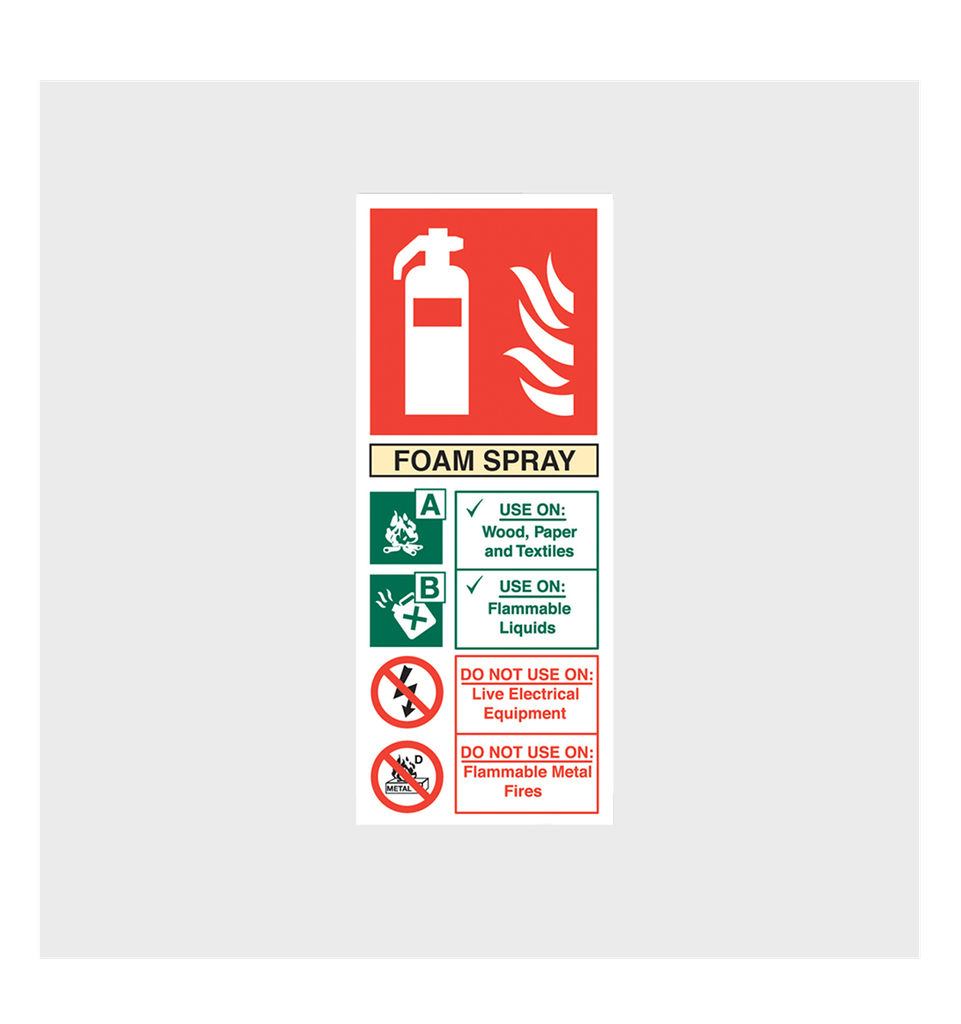 Self Adhesive Fire Extinguisher ID Sign