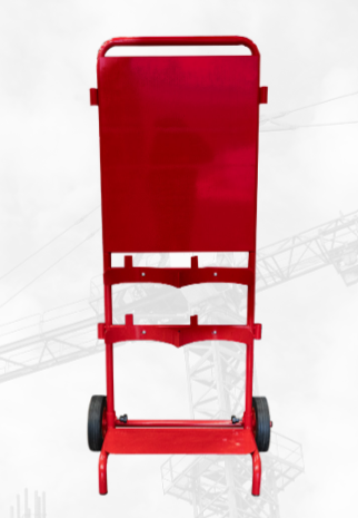 Flatpack Extinguisher Trolley - Double w/ Backboard