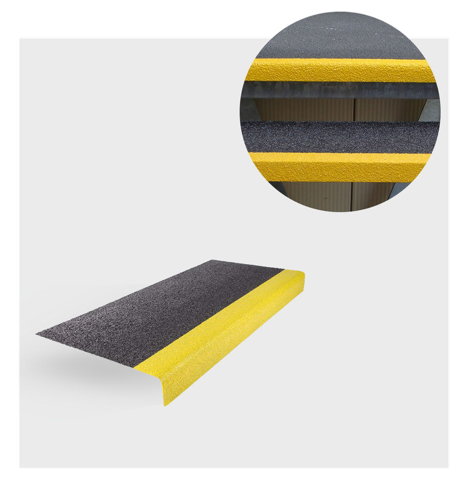 [SS0101-1B] Anti-slip Step Tread (1500mm x 350mm, Black/Yellow)