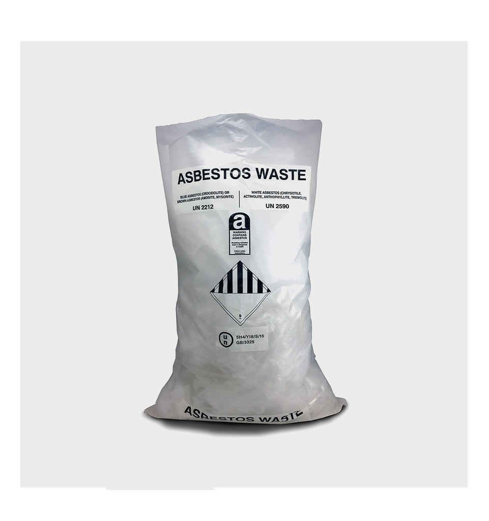[X0109-B1] Asbestos Bags (100pk) (Clear)