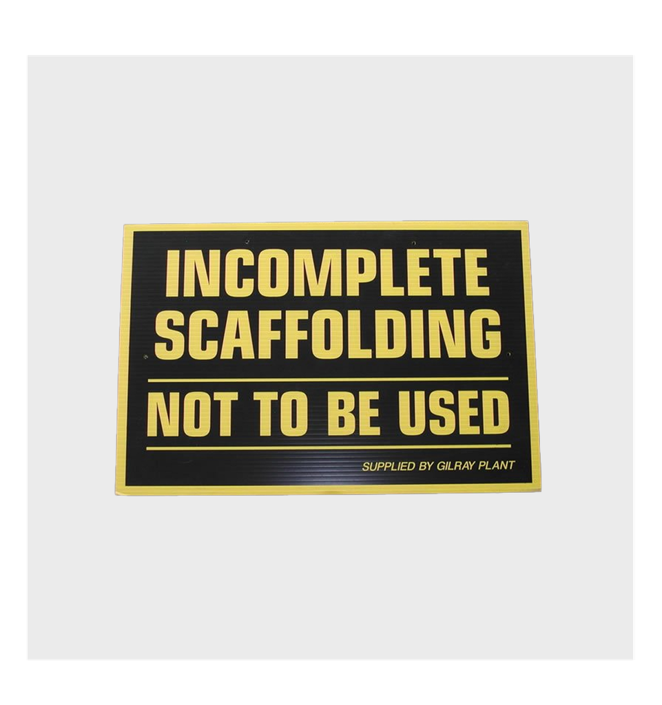 Double Sided Scaffolding Sign