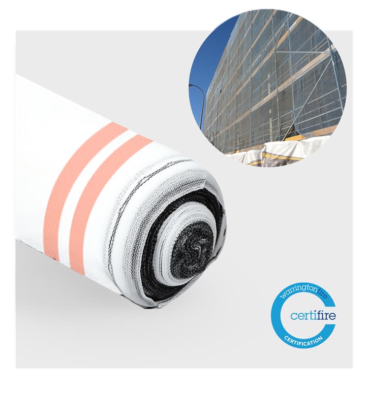 [S0111-FRW350] FR Debris Netting - TS62 Certified (White, 3m x 50m)