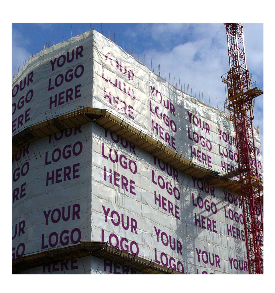 [S0103-CLFR225DP600] Custom Digital Print Fire Retardant Scaffold Sheeting (2.25m x 40m, Up to 600mm)