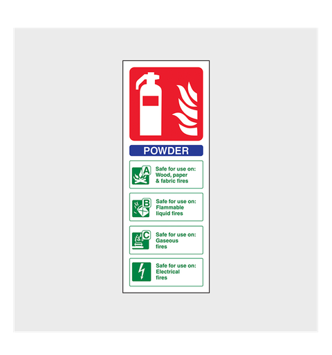 [S0204-5LD] Photoluminescent Landscape Fire Extinguisher ID Sign