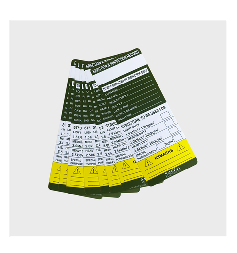 [S0113-A] Scaff-tag Inspection Record Insert