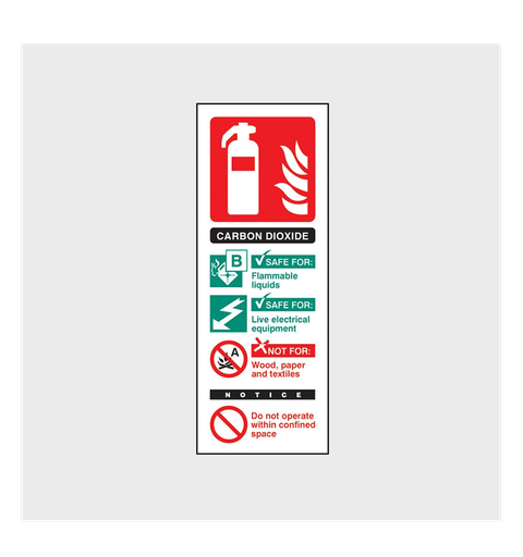 Self Adhesive Fire Extinguisher ID Sign