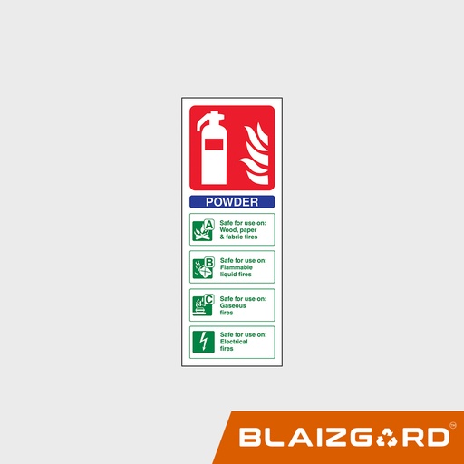 Self Adhesive Fire Extinguisher ID Sign
